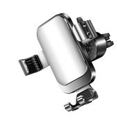 FRCOLOR Metal Gravity Car Phone Mount with Anti-skid Pad Dashboard and Windshield Holder for All Phones Convenient Navigation and Use Silver Aluminum Alloy Bracket