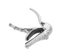 FRCOLOR Metal Guitar Capo for Acoustic Electric Guitars Compatibility Efficient Tuning Stable Grip for Folk Guitarists Ukulele Players Chrome Color