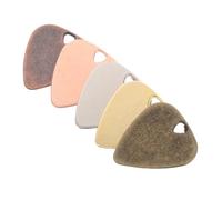 FRCOLOR Metal Guitar Picks 5Pcs Stainless Steel Alloy Electric Bass Guitar Plectrums Sturdy Accessories for Jazz Players and Fingerstyle Performance