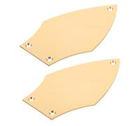 FRCOLOR Metal Guitar Truss Rod Cover Plates Suitable for Professional Performances Golden Colour 2pcs Reinforces Connections, Increases Play Reliability for Bass and Electric Guitar