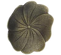 FRCOLOR Metal Ink Dish for Chinese Calligraphy with Bronze Sakura Design Small Copper Ink Well and Sumi Brush Rest for Painting and Drawing Supplies