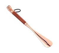 FRCOLOR Metal Lion Head Shoehorn Long Handle Lazy Shoe Helper for Travel and Home Elegant Design for Pregnant Women Seniors and Comfortable Grip Portable Convenience