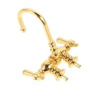 FRCOLOR Metal Mixer Tap with Intricate Detailing for Miniature Bathroom Scenes Realistic Accessory for Scale Dollhouse Decor