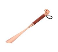FRCOLOR Metal Shoehorn with Long Handle for Seniors Ergonomic Lion Head Design Sturdy Metal Construction Portable Boot and High Shoe Slider Tool for Easy Wear and Stylish Home Decor