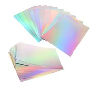 FRCOLOR Metallic Rainbow Foil Paper 20 Sheets Pack 297x210mm Soft Light Reflection and Easy to Cut Paper Material for Arts and Crafts for Scrapbooking and Office Projects