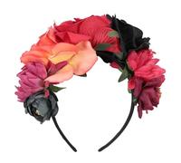 FRCOLOR Mexican Floral Headband for Women,Halloween Flower Crown Hair Hoop Rose Headband for Cosplay,Party