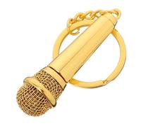 FRCOLOR Microphone Key Charm Mic Keychain Decorative Keyring Music Party Favor for Diy Jewelry