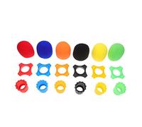 FRCOLOR Microphone Protection Set Including 18 Pieces of Flexible Sponge Covers and Silicone Bottom Sleeves for Live Performance and Karaoke