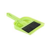 FRCOLOR Mini Broom and Dustpan Set for PET Cage Cleaning Portable Plastic Brush for Hamsters Guinea Pigs Reptiles Compact Desktop Sweeping Tools Green for Chinchilla Squirrel Rabbit Hedgehog
