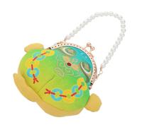 FRCOLOR Mini Crossbody Purse with Pearl Clasp Closure and 3D Floral Embroidery, Small Quilted Crossbody Bag for Women Featuring Secure Clasp Design and Chain, for Travel and Daily Outings