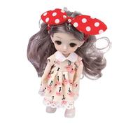 FRCOLOR Mini Fashion Doll for Soft Flexible Material Dollhouse Accessory Roleplay Safe and Supple Miniature Princess Doll for Creative Play