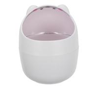 FRCOLOR Mini Garbage Storage Bucket Waste Bin with Shake Lid Large Volume Plastic Circle Cartoon Design Modern Multi-functional Storage Bin for Office and Living Room