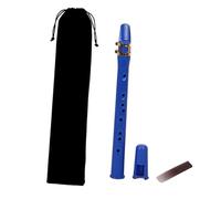 FRCOLOR Mini Saxophone Portable Pocket Little Sax Woodwind Instrument with Carrying Bag Blue for Music Lovers and Beginners Handmade Artistic Design for Travel and Gift