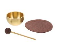 FRCOLOR Mini Singing Bowl Set for Yoga Meditation with Mallet and Cushion - Small Nepal Sound Bowl for Sound Therapy, Chakra Healing, Relaxation, and Mindfulness at Home or Travel