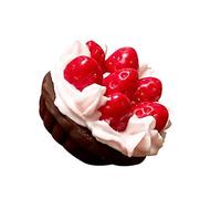 FRCOLOR Miniature Chocolate Strawberry Dessert Prop for Doll House Food Lifelike Food Model for Mini House Decoration and Sharing