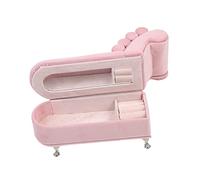 FRCOLOR Miniature Doll House Sofa Cherry Blossom Pink Delicate DIY Furniture Prop for House Crafts Creative Jewelry Storage Box and Stylish Desktop Ornament Safe Mini Sofa for Collectors
