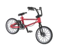 FRCOLOR Miniature Dollhouse Bicycle Red Simulated Tiny Bike with Brake Realistic Photo Prop Collectible Accessory for Creative Play and Detailed Scene Decoration