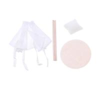 FRCOLOR Miniature Dollhouse Tent with Carpet Pillows Creative Playpen Tent for Tiny House Accessories Outdoor for DIY Decoration Photo Props