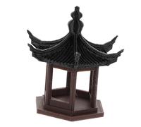 FRCOLOR Miniature Garden Pavilion Figurine Precision Printed Tabletop Ornament for Living Office Decor Realistic Ancient Architecture Sand Table Scene Aquarium Decoration