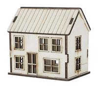 FRCOLOR Miniature Model House Wood House Sculpture to Paint for Christmas Village Statue Log Cabin Diy and Projects