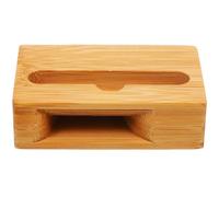 FRCOLOR Mobile Phone Support Dark Green Desk Phone Holder Made of Wood with Deep and Powerful Sound Using Echo Resonance Principle for Desk Suitable for Home and Office