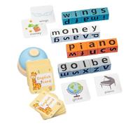 FRCOLOR Montessori Wooden Alphabet Letter Blocks Set for Kids 1 Set Educational Spelling Game for Toddlers Cognitive Learning Tool for Early Education and Play