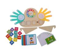 FRCOLOR Montessori Wooden Math Learning for Preschool Counting Frame for Addition Subtraction Early Arithmetic Skills Development with Color Recognition and Hand Eye Coordination