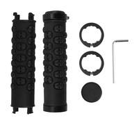 FRCOLOR Mountain Bike Handlebar Grips Lock-on Bicycle Handlebar Grips 2pcs with Skull Pattern Made of Tpr and Metal Shock Absorption and Stability for Offroad and Mountain Biking