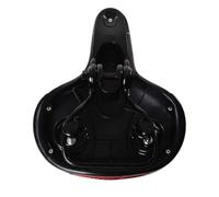 FRCOLOR Mountain Bike Saddle with Thick Cushion and Wear-resistant Pu Material, High-elastic Soft Seat with Middle Groove for Comfortable Long Distance Riding and Hiking