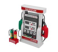 FRCOLOR Multi Function Gas Station with Voice Prompt and Swiping Card DIY Educational Plaything Featuring Realistic Self Service Nozzles and Counting Function for Early Development