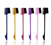 FRCOLOR Multifunctional Eyebrow Combs Abs Double-ended Brush Lightweight Portable 2pcs for Men and Women, for Store and Salon Use