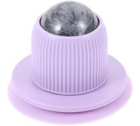 FRCOLOR Multifunctional Jade Massage Ball with Suction Cup for Body and Foot, Abs and Silicone Material, for Indoor Relax and Daily Use and Tension