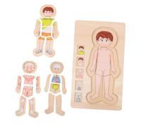 FRCOLOR Multilayer Human Body Structure Puzzle for Educational Learning Game Enhances Hand-eye Coordination Logical Thinking for Boys and Age