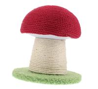FRCOLOR Mushroom Shaped Cat Scratching Post Sisal Carpet Base Vertical Cat Nail File Scratcher and Kittens Sturdy Comfortable Kitten Accessory for Claw Maintenance