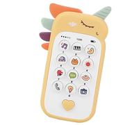 FRCOLOR Musical Cartoon Phone Early Education Teether for Boy Girl Non Battery Learning Soft Sensory Phone for Developing Logic and Music Skills