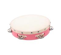 FRCOLOR Musical Tambourine Durable Handheld Percussion Instrument for Boys for Music Exploration Dance Performances and Developing Rhythm Skills Pink