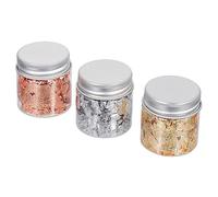 FRCOLOR Nail Art Stickers Shredded Gold Foil Gilding Flakes for Natural Artificial Nails 12 Colors Set