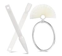FRCOLOR Nail Art Tips Display Sticks 200 Pcs Reusable Nail Fan-shaped Tips with Smooth