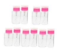 FRCOLOR Nail Polish Remover Pump Dispenser Bottles 10 Pcs Empty Refill Bottles Push down Mechanism 100ml Capacity
