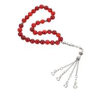 FRCOLOR Natural Agate Rosary Beads Worry Beads Chain for Religious Praying and Handmade Prayer