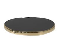 FRCOLOR Natural Agate Stone Cup Mat Gold Edged Design, Anti-scald and Multifunctional Coaster for Home and Office Use, Elegant and Eye-catching Drink Protector