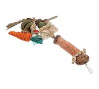 FRCOLOR Natural Corn Husk Rabbit Chew Pendant for Small Animals, Wooden Teething Snack for Rabbits, Guinea Pigs, Hamsters and Parrots, Oral Chew Plaything for Pet Dental Health and Boredom