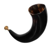FRCOLOR Natural Ox Horn Viking Blowing Horn Handmade Durable Role Playing Prop for Pirate Cosplay Halloween Party Accessories Outdoor Celebrations