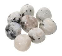 FRCOLOR Natural Polished Crystal Tumbled Stones 2-3cm Bulk 100g White Moonstone Aromatherapy Diffuser Stones for Home Decoration and Meditation Healing