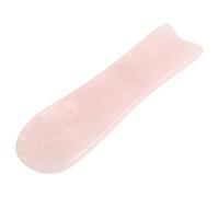 FRCOLOR Natural Rose Quartz Gua Sha Facial Massage Board, Fish-Shaped Crystal Scraping Tool for Face and Under Eye, Portable Quartz Gua Sha Device for Skin Care and Relaxation