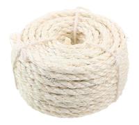 FRCOLOR Natural Sisal Hemp Rope 6mm X 10m Bleached Wear-resistant Replacement Scratching Rope for Cat Trees and Scratch Posts Daily Use Cat Supply