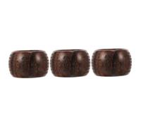 FRCOLOR Natural Wooden Thumb Ring for Men Vintage Buddhism Design Cultural Artwork Accessory for Daily Wear Smooth Finish Without Burrs