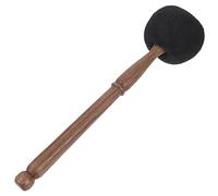 FRCOLOR Nepalese Wool Felt Singing Bowl Mallet Medium Black Meditation Sound Bowl Striker Wooden Stick for Tibetan Yoga Accessories
