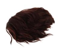FRCOLOR Neutral Short Curly Wig Unisex Synthetic Fiber Dark Brown Wavy Hairstyle for Fancy Dress Party Halloween Cosplay Prop
