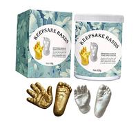 FRCOLOR Newborn Keepsake Plaster Hand Foot Casting Kit Easy DIY Imprint for Milestone Memories Shower Gift and Unique